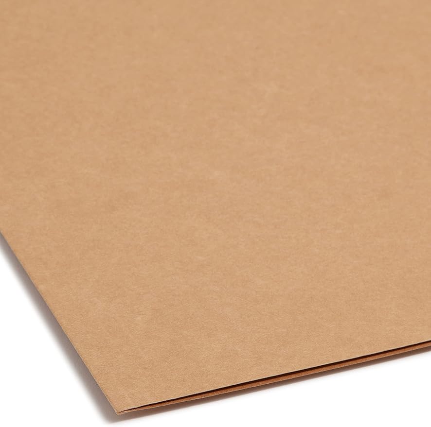Smead Fastener File Folders, Reinforced 1/3-Cut Tabs, 1 Fastener, Letter Size, Kraft, 50 per Box (14834)