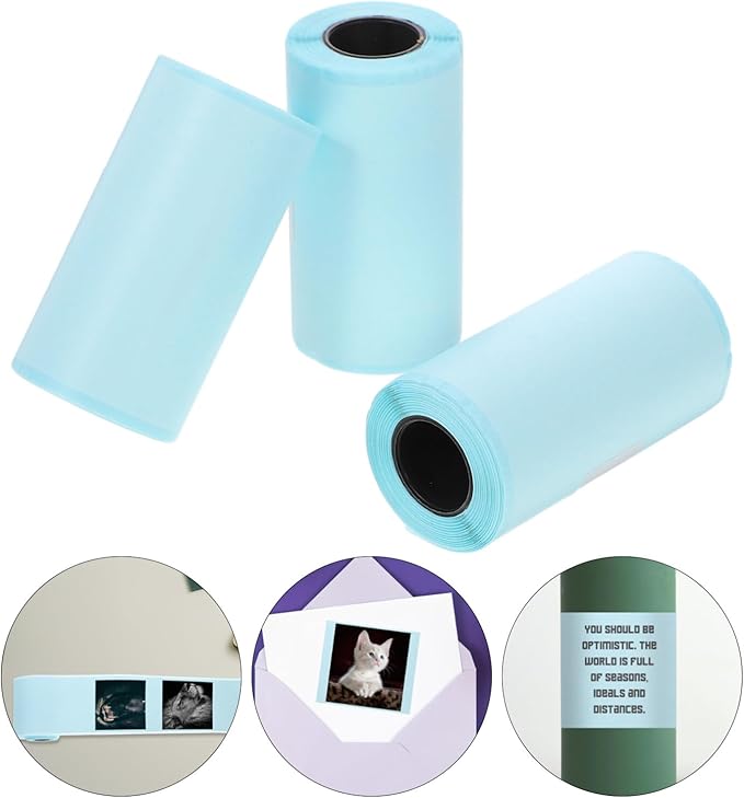 KALLORY 3rolls Thermal Printer Sticker Self-Adhesive Thermal Labels for Organizing Printing for Use