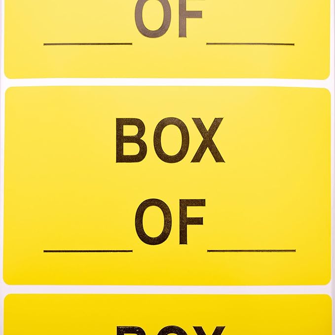 9 Rolls, Box Sequential Counting Labels (Showing Box Number and Total Number of Boxes), 5" x 3" Large Inventory Labels, 500 Labels per Roll
