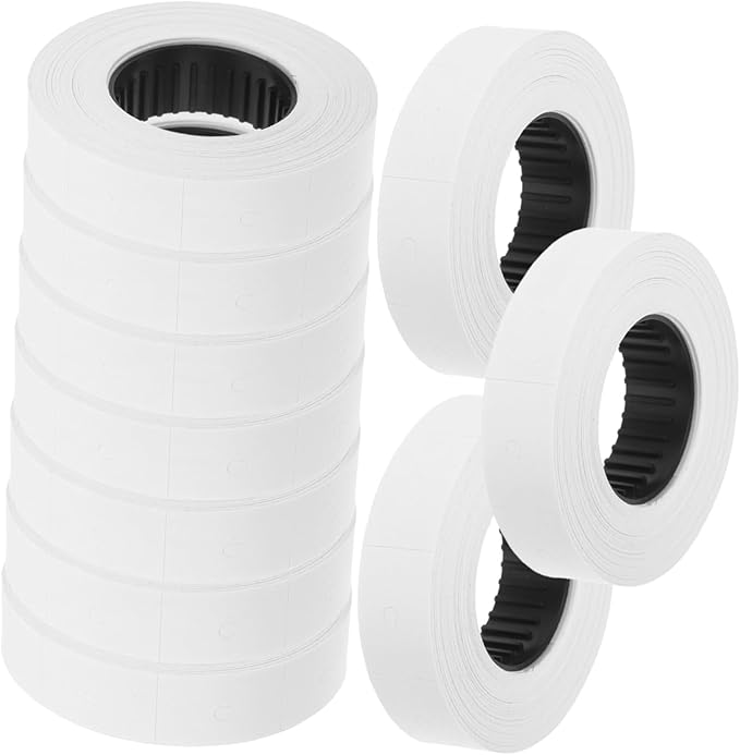 Uonlytech 10rolls Price Marker Labeler Paper Retail Price Tags for Efficient Organization for Supermarkets Offices and White Pricing Labels for Quick Identification