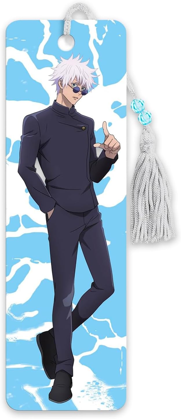 Jujutsu Kaisen Bookmark Set - Bundle with 2 Anime Bookmarks Featuring Gojo, More | Jujutsu Kaisen School Supplies for Kids, Girls, Boys