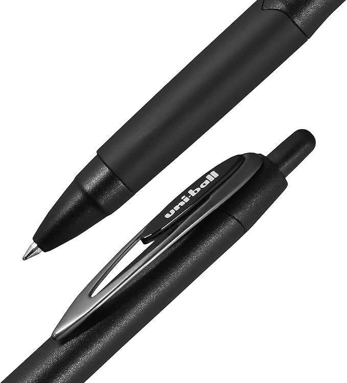uniball™ 207 Plus+ Retractable Gel Pens, Medium Point (0.7mm), Black Ink, 12 Pack