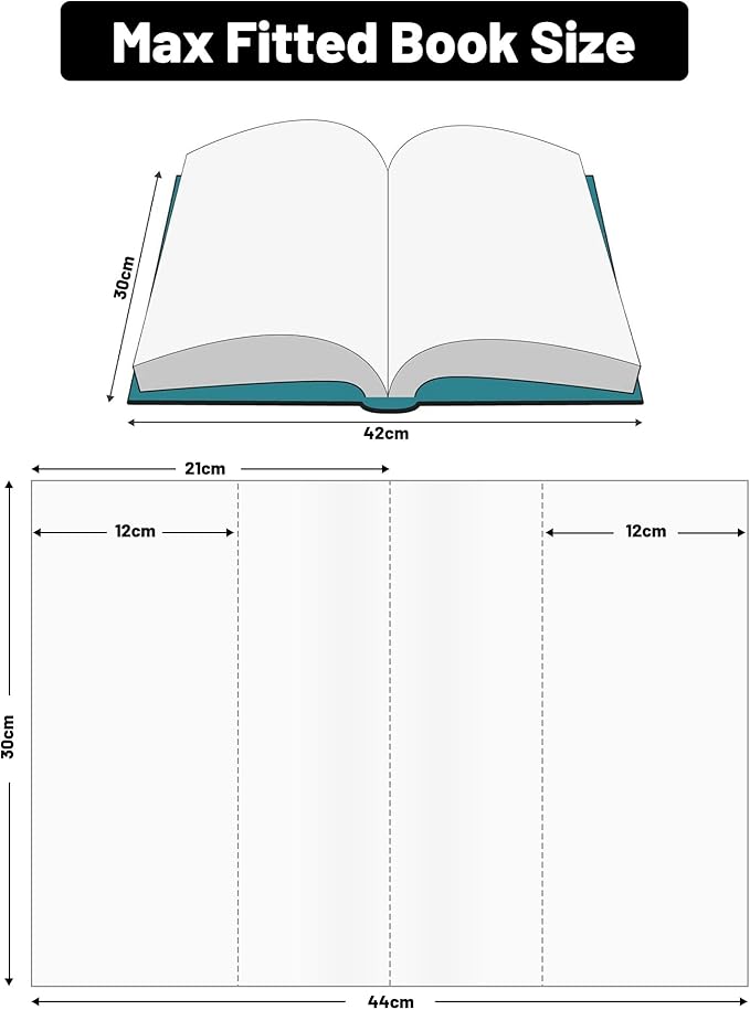 ONTYZZ 10 Pieces Transparent Book Covers Waterproof Plastic Book Sleeve Clear Slip On Book Cover at 21x30cm