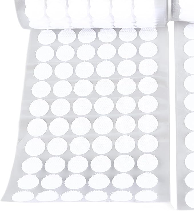 Strong Self Adhesive Dots Tapes, Circular Small Circle Dots Stickers, White with Fastener Round Tapes for Wall, Furniture, Fastener Round Tapes