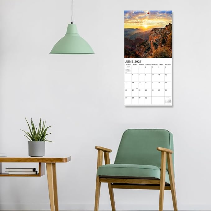 2026-2027 Calendar for Wall, National Parks Calendar 2026-2027 from June 2026 - December 2027, 12" x 24" Opened 19 Months Calendar, Full Page Months Thick & Sturdy Paper for Gift Perfect Organizing & Planning