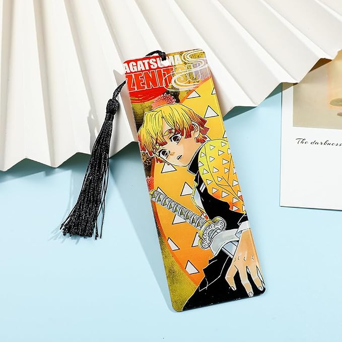 Anime Demon Kamado Acrylic Bookmark - Anime Tanjiron Zenitsu Giyuu Kyoujurou Figure Page Mark Reading Tool, Holiday Gifts for Reading Fans Book Lovers Bookworm (Style A)