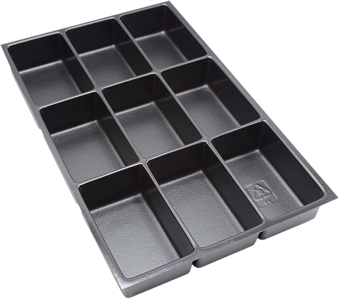 Bisley MultiDrawer Cabinet Insert Trays, 9-Section Insert, 2" Depth, Optimize your Cabinet Drawers