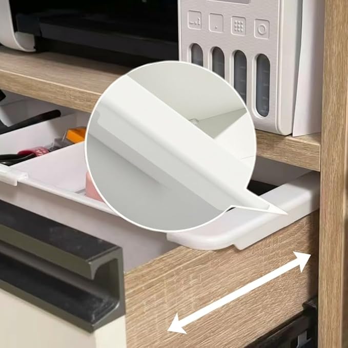 Deep Drawer Organizer Office, Adjustable & Expandable Drawer Organizer with Dividers, 18.11” White Plastic Storage Tray for Office Supplies, Kitchen Utensils,Junk & Tool Drawers