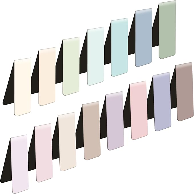 15 Pieces Bookmark, Magnetic Bookmarks for Women, Men, Book Lovers, Bookmarks Bulk for Students Teachers Reading, Morandi Color Bookmark