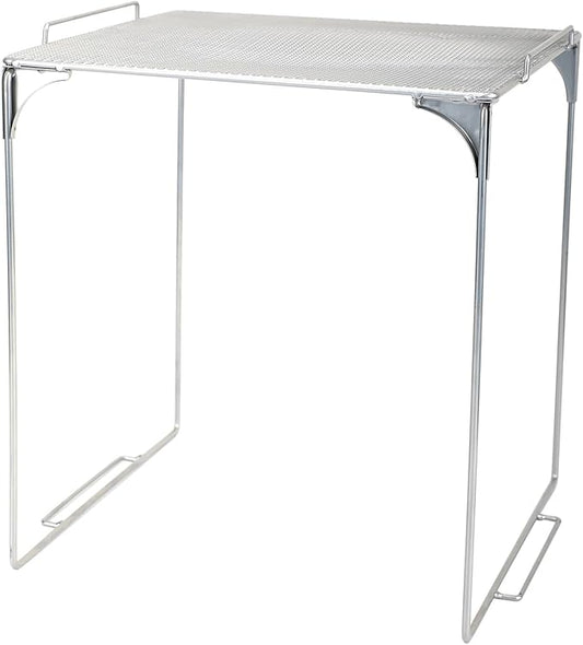Locker Organizer Shelf Stackable Extra Locker Shelf for School Locker Organizer Storage Cabinet Accessories Suitable for School, Office, and Home use (1, Grey)