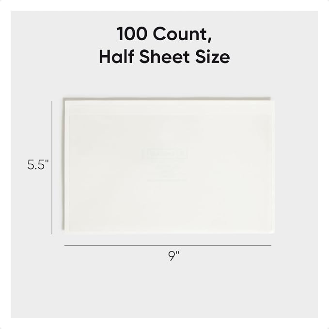 Smead Self-Adhesive Poly Pocket, Document Size, Clear Adhesive Pockets, Storage Labels, 100 per Box, Size: (9” W x 5-9/16” H) (68185) (Pack of 10)
