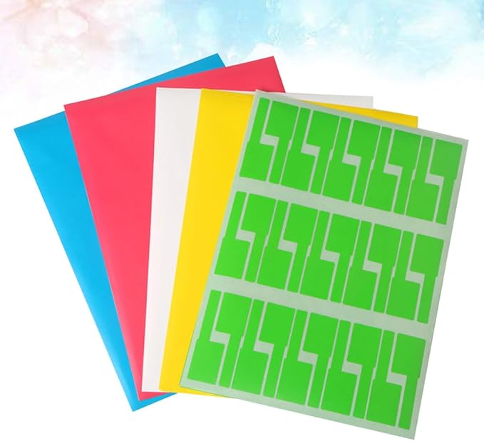 15pcs p Shape Cable Labels Blank Stickers for Easy Identification Organization Tear Resistant Tags for Networking Cables Yellow Green