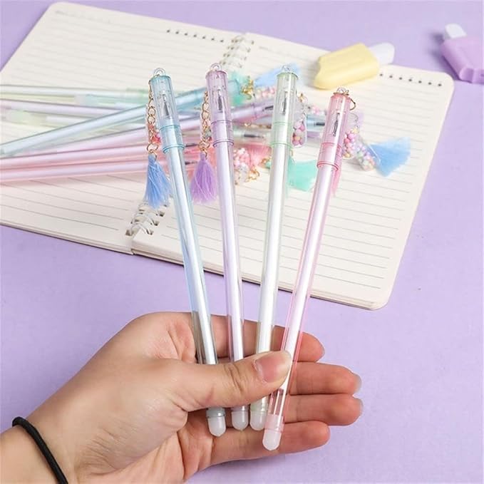 1Pc Random Color Bear Gel Pen Pendant Cute Drifting Bottle Bear Gel Stationery Sweet Lovely Erasable School Office Supplies Gel Ink Rollerball