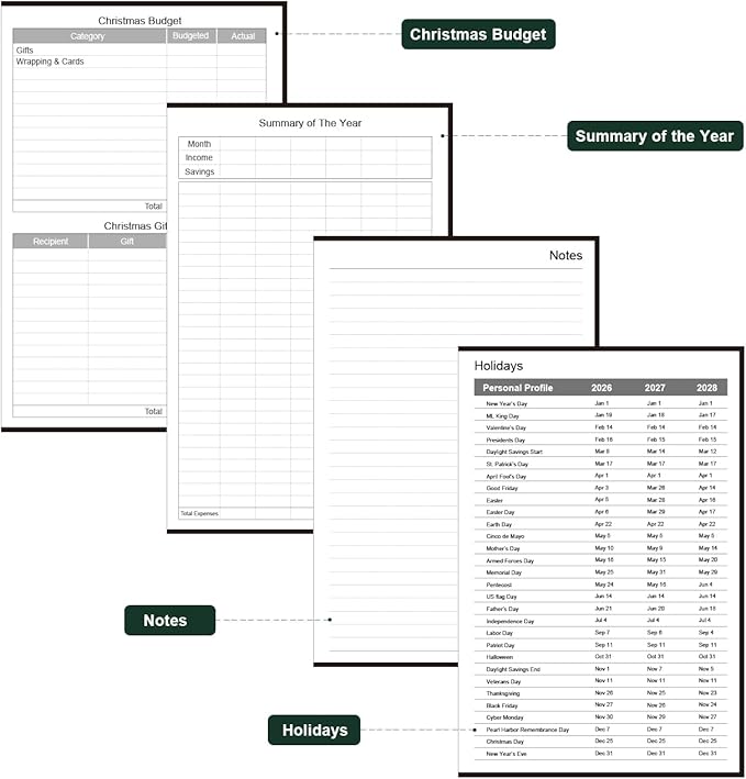 Planner 2026-2027 - 5.8" × 8.3" Weekly & Monthly Planner from July 2026 to June 2027, Large Planners 2026-2027 with Perfect Organizer, Hardcover, Inner Pocket, Black