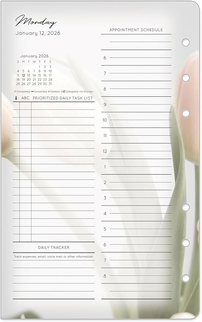 FranklinCovey - Blooms Planner Refill | Two Pages Per Day Ring-Bound (Compact, Jan 2026 - Dec 2026)