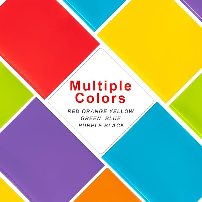 Aegero Folders with Pockets and Prong with Fasteners (12 Pack,Purple),Durable Plastic Pocket Folders with Prongs,Tear Resistant,2 Pocket 3 Prong Folders for Schoolwork & Office,Letter Size