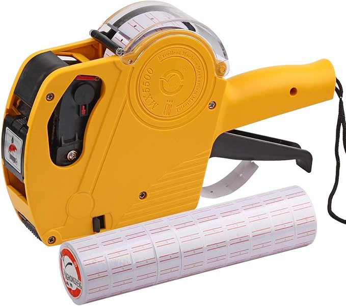 MX5500 EOS Yellow 8 Digits Pricing Gun Kit with 7,000 Labels & Spare Ink