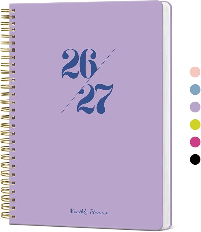 Monthly Planner 2026-2027, 18 Months Calendar Planner 2026-2027, Runs from July 2026 - December 2027, 7" x 10", Perfect for School Office Home Planning - Lilac Purple