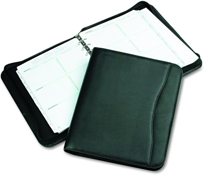 Day-Timer 82831 Avalon Simulated Leather Starter Set, 8 1/2 x 11, Black