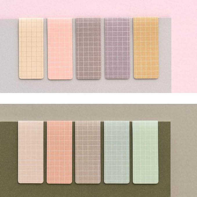 Monolike Magnetic Bookmarks Grid Sunset + Soft Clay, Set of 10