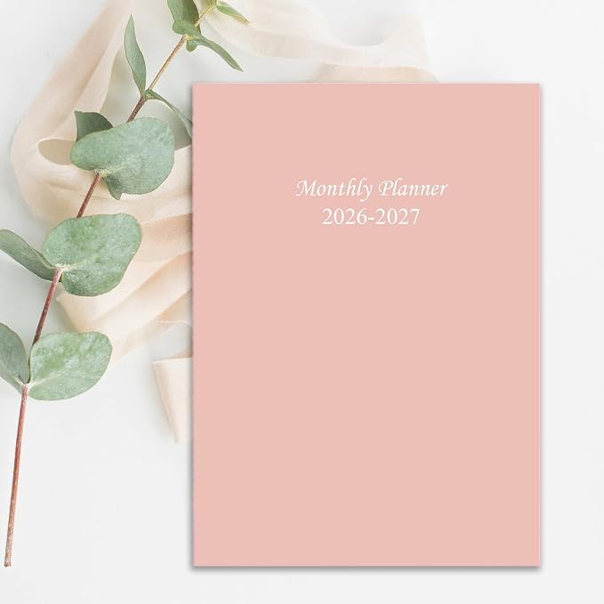 2026-2027 Monthly Planner - 18 Months Calendar from July 2026 - Decenber 2027, Monthly Planner 2026-2027 Easy to Organize Your Daily Life, 7" x 10", Light Pink
