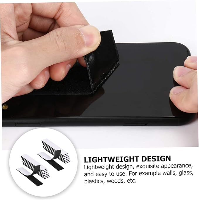 NUOBESTY 25pcs Strong Adhesive Hook and Loop Tape for Home Organization Versatile Double-Sided Household Adhesive Stickers for Securing Cushions Wall Decor and Crafts Black