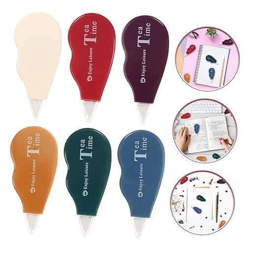 12Pcs Correction Tapes Instant Writing Correction Tapes for Students Compact Easy to Carry for School Supplies Includes Vintage Rainbow Tapes