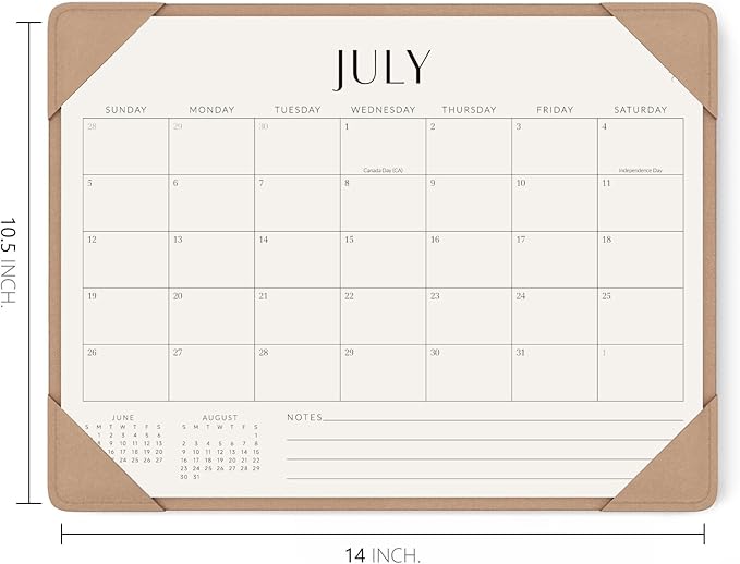 Jotsome Desk Calendar 2026-2027 with Desktop Mat, Desk Pad Calendar From Now to June 2027 14x10.5 inch, Desk Blotter Calendar for Home Office and School, Easy Planning, Gift for the Holidays, Apricot