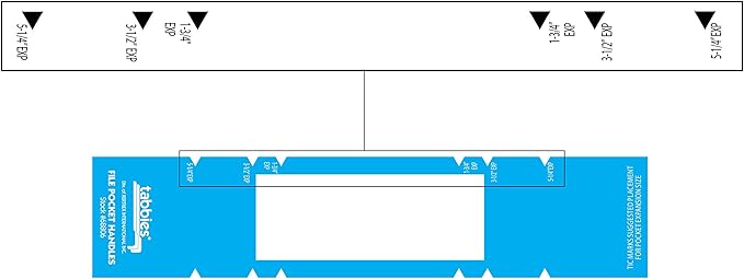 Tabbies 9-5/8 x 2 Inches File Pocket Handles, Light Blue/White, 48 per Pack (TAB68806), Light Blue, White