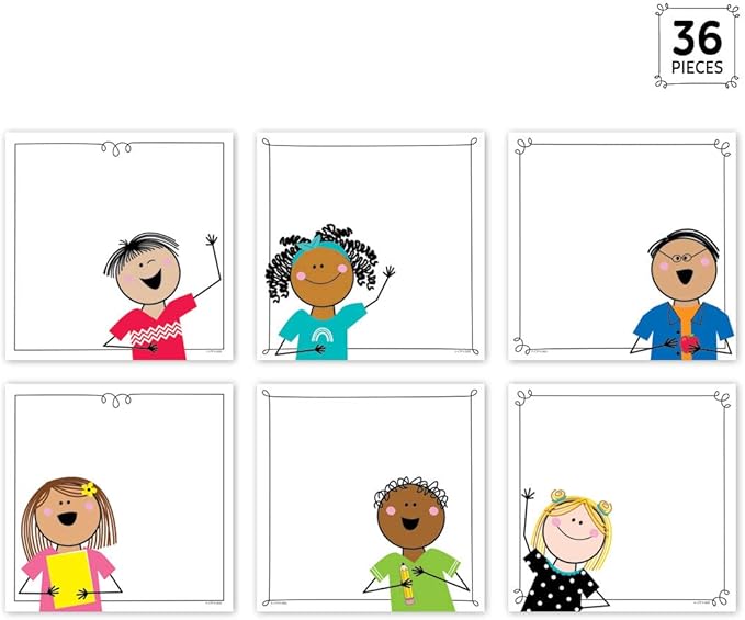CTP Stick Kids 6" Cut-Outs Learning Décor Accents for Classroom (Creative Teaching Press 10679)