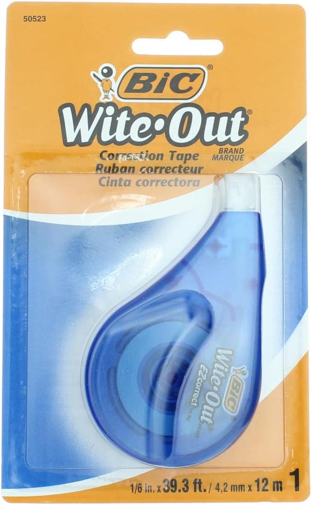 Bic Corporation Wite-Out Correction Tape WOTAPP11-WHI - 6 PACK Value Bundle