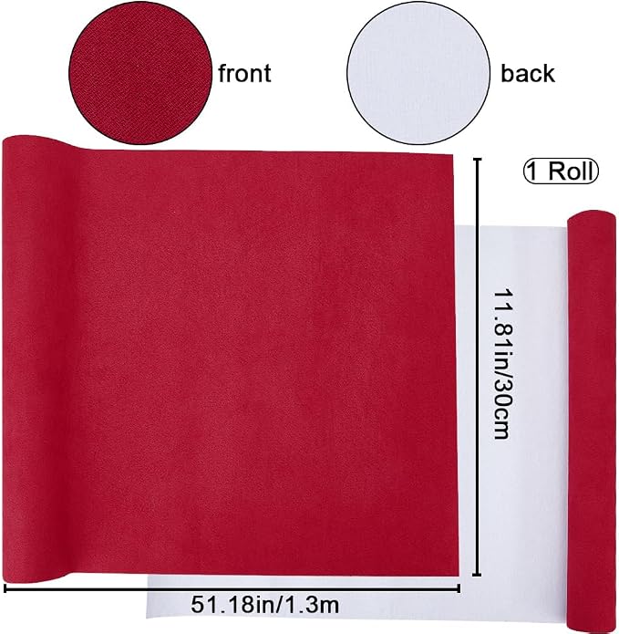 CRASPIRE 51 x 11.8inch Linen Book Cloth for Book Binding Fabric Surface Paper Backed Bookcover Books Album Scrapbooking Archival DIY Covering Protector Bookcloth Bookbinding Supplies Dark Red