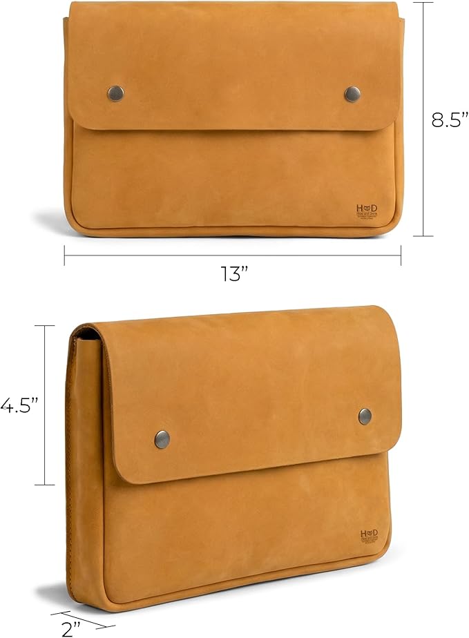 Hide & Drink, Vintage Folder Document Holder, File Case, A5 Binder, Envelope Portfolio, Full Grain Leather, Handmade, Old Tobacco