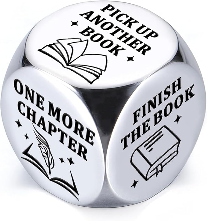 Book Lovers Gifts Reading Decision Dice, Funny Bookish Gift for Women Men Stocking Stuffer Gifts for Women Men Her Him Readers Reading Friends Bookish Bookworm Books Nerd Librarian, Book Club Gift