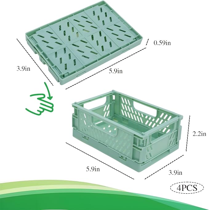 Foldable Snack Fruit Storage Box, Storage Basket，4PCS