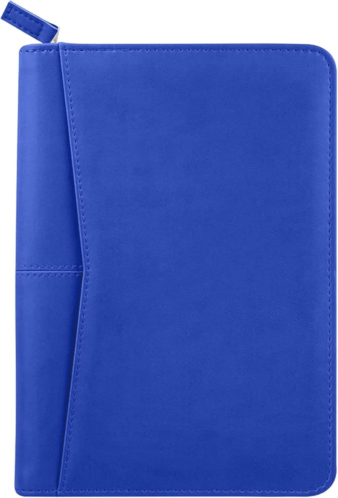 Junior Padfolio Portfolio with 5 x 8 Writing Pad, A5 Business Portfolio Binder Folder Organizer Multi-Function Combination Case for Men Women, Royal Blue