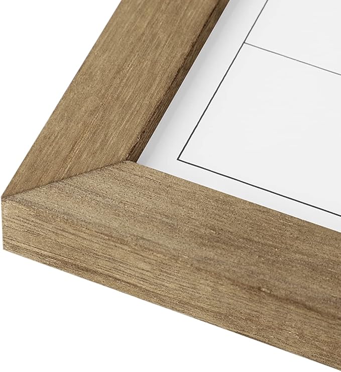 Dry Erase Monthly Calendar Whiteboard for Wall, Solid Pine Wood Rustic Brown Frame Magnetic Surface Whiteboard for Wall，23.6"x 31.5"(YLBB-B-RB-6080)