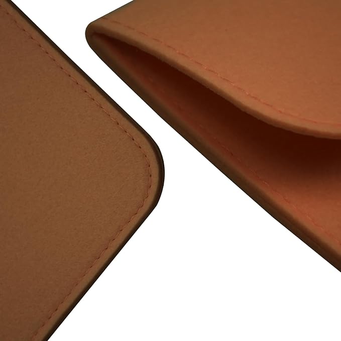 A4 Document Holder Felt File Folder Paper Portfolio Case Letter Envelope Folders with String Tie Closure (2, Brown&Khaki)