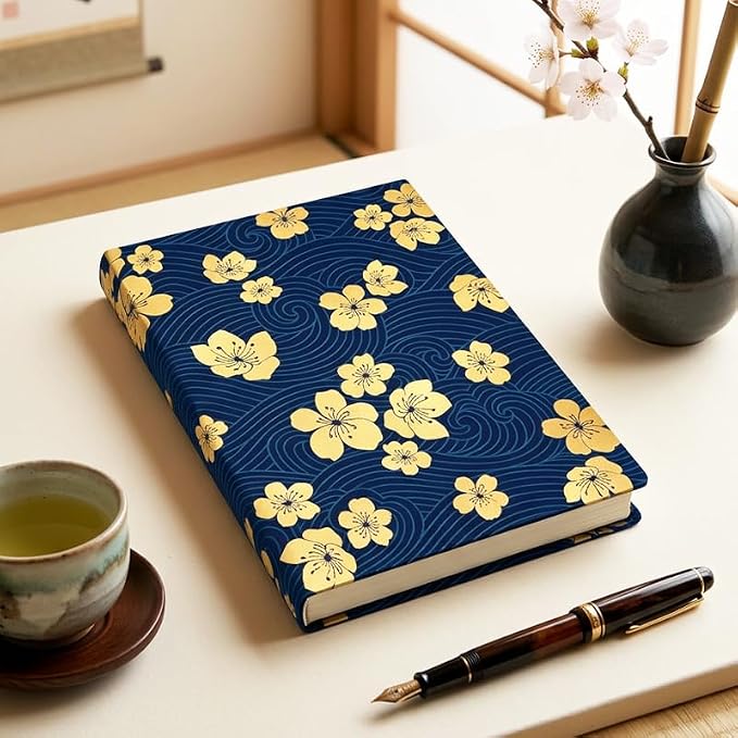 Flowers and Lines Patern Stretchable Book Cover 15.7"x9.8", Elastic Washable Book Protector for Hardcover Textbooks Paperbacks, Reusable Polyester Book Sleeve for Women