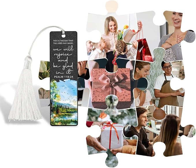 Christian Joy - Inspiring Bookmark, Inspirational Gift for Believers, Uplifting Gift for Spiritual Readers, Spiritual Bookish Present, Unique Landscape & Scripture Design Bookmark, WCB86