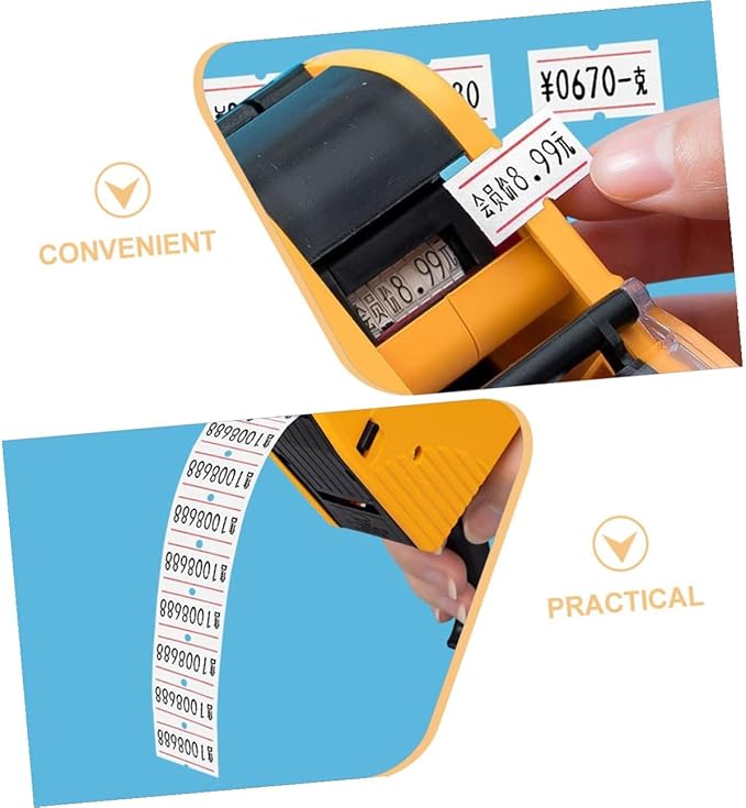 White Pricing Labels Stickers 10 Rolls 4000pcs Adhesive Removable Retail Price Marker Paper for Pricemarker Machines Grocery Shop Office Use