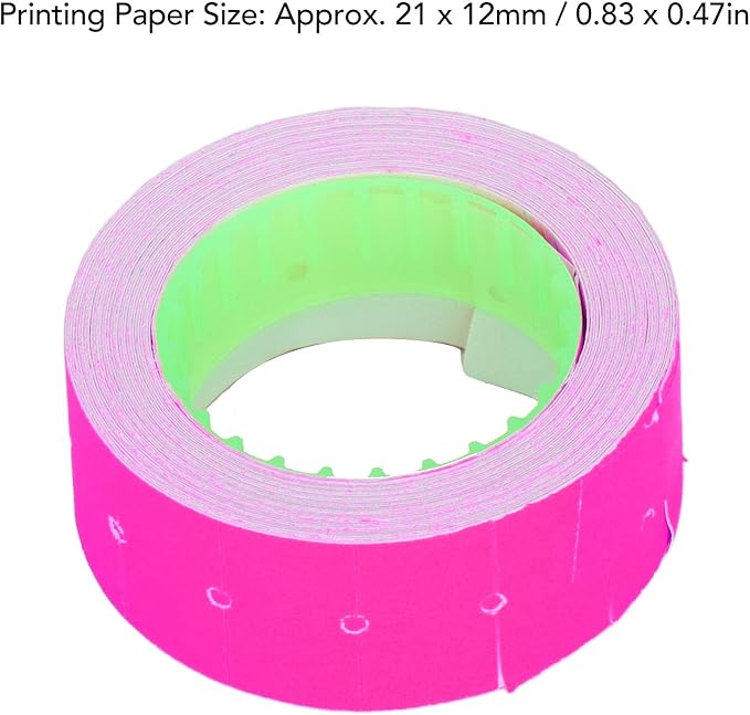 Pricing Labels Roll, 15000pcs 21x12mm Adhesive Price Tags with Red Line for Price Gun Labelers Compatible with MX5500 M5500 AK813 HG979 (Fluorescent Green) (Fluorescent Yellow) (Orange)
