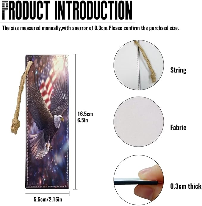 Bible Cover Case Women Men Bible Bag with Bookmark Bible Carrying Case,Bald Eagle and American Flag,X-Large