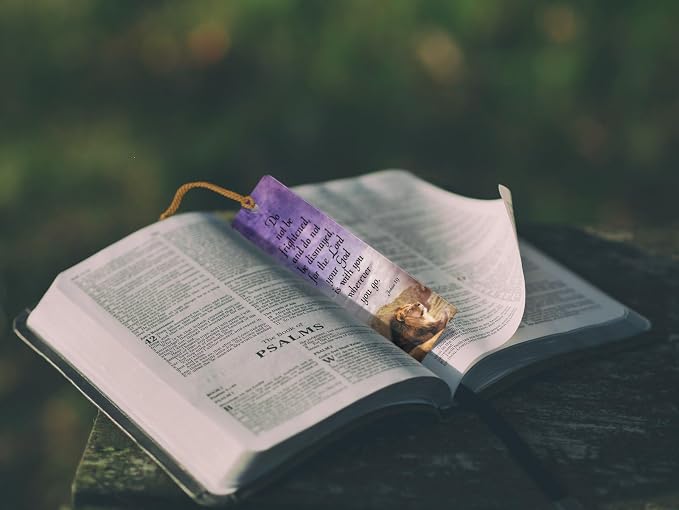Be Strong and Courageous Bookmark Bulk 24 Pack, Christian Bible Bookmark, Joshua 1:9 Scripture, Bible Study Supplies, 7.25" x 2"