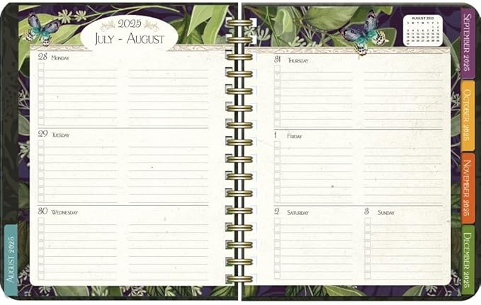 Lang, Midnight Garden Deluxe 2026 Planner, 8.25'' X 9.5'', Weekly Calendar with Stapled Binding