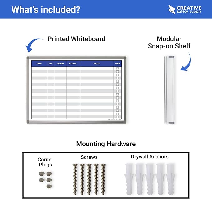 Task List Whiteboard 36" x 24"