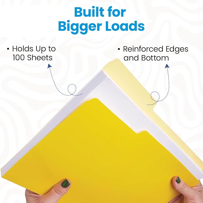 Pendaflex Recycled Hanging File Folders (25 Folders) & Two-Tone Color File Folders (36 Folders) - Assorted Color File Folders Letter Size - Perfect for Filing Cabinet, Desk & Home Office (Pack of 2)