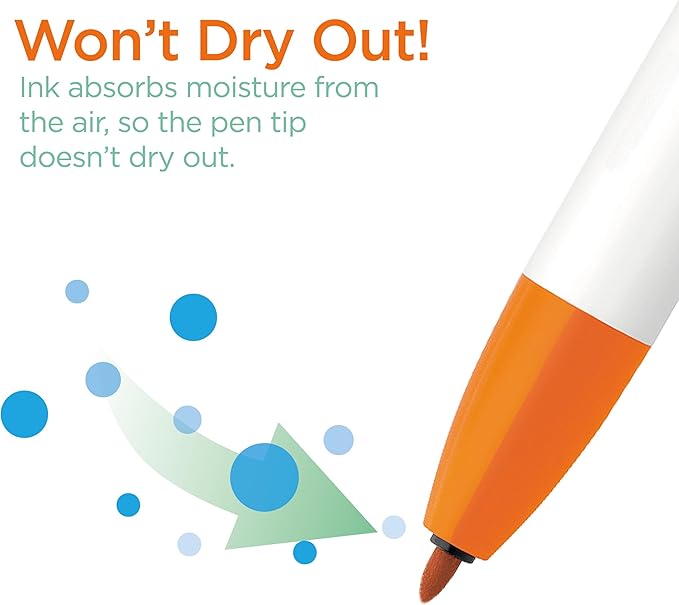 Zebra Pen CLiCKART Retractable Felt Tip Pen, Assorted Light Ink Colors, 0.6mm Fine Point, Moisture Absorbing to Prevent Drying Out, No Bleed, Ideal for Journaling, Drawing and Writing, 12-Pack (69712)