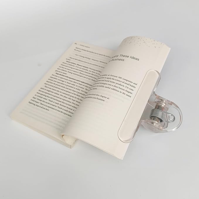 Book Clip Transparent Heavy Book Page Holder Clips, Book Reading Opener Accessories for Teacher Students Clerks Office 1pc