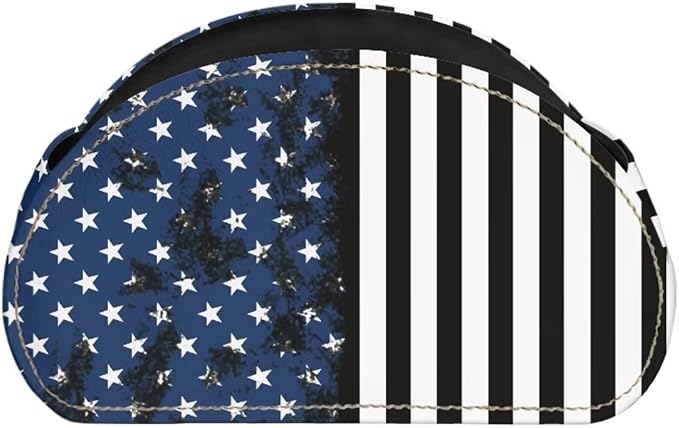 Forchrinse Blue American Flag Remote Control Holder Caddy,Pencil Holder for School,Patriotic Table Organizer with 5 Compartments for Art Supplies,Pen,Office Supplies,Makeup